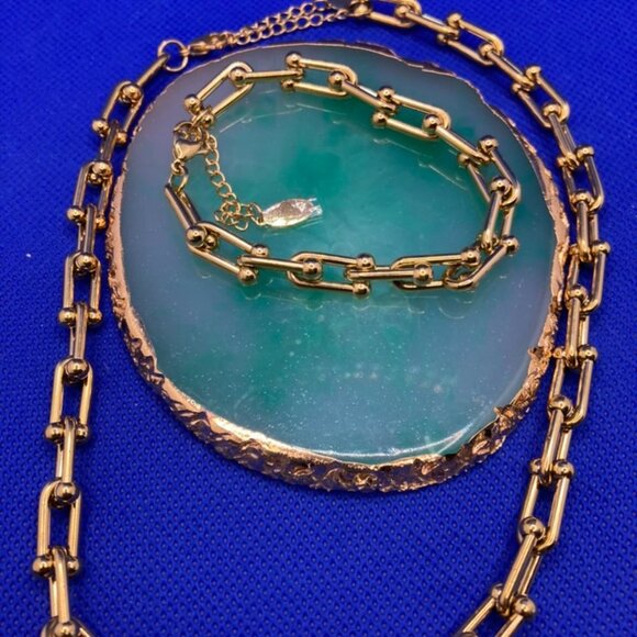 Paperclip Necklace -Bracelet Set - Picture 2 of 10